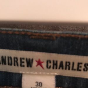 Size 30 Andrew Charlz. Blue jeans.